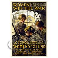 1/12th scale - Women In The War - Miniature WWI Poster