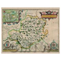 Dolls House Miniature John Speed Montgomeryshire Map