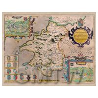 Dolls House Miniature John Speed Pembrokeshire Map