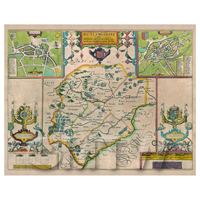 Dolls House Miniature John Speed Rutland Map