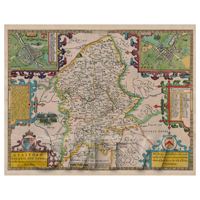 Dolls House Miniature John Speed Staffordshire Map