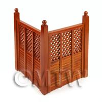 Dolls house Miniature 2 Mahogany Coloured Fence Panels