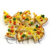 Dolls House Miniature Foil Based Pizza Slice