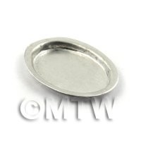 Dolls House Miniature 34mm Oval Aluminium Baking Tin