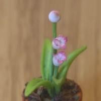 Dolls House Miniature Potted Pink Flower
