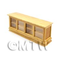 Dolls House Miniature Pine Shop Counter with see through shelving 