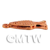 Dolls House Miniature Copper Colour Metal Fish Mould/Pan
