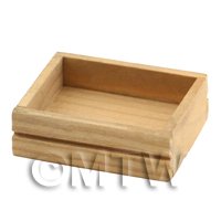 Dolls House Miniature Wooden Solid Side Storage Crate 