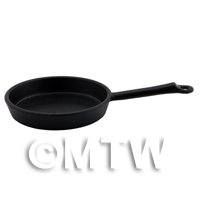 Dolls House Miniature Large High Quality Black Metal Frying Pan