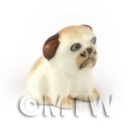 Dolls House Miniature  Ceramic Pug Dog