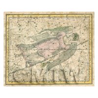 Dolls House Miniature Aged 1800s Star Map With Virgo