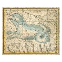 Dolls House Miniature Aged 1800s Star Map With Cetus