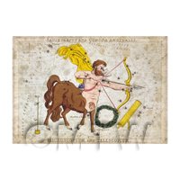 Dolls House Miniature Aged 1820s Star Map Depicting Sagittarius