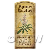 Dolls House Herbalist/Apothecary Agnus Castus Herb Short Colour Label