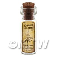 Dolls House Apothecary Agnus Castus Herb Short Sepia Label And Bottle