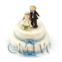 Dolls House Miniature Small Wedding Cake
