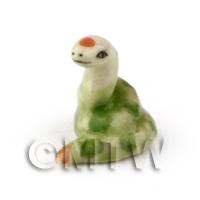 Dolls House Miniature Ceramic Green Snake