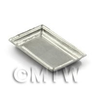 Dolls House Miniature 40mm Rectangular Metal Tray