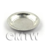 Dolls House Miniature 37mm Round Aluminium Tray