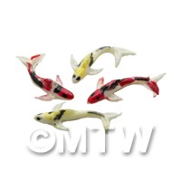 Dolls House Miniature Fish - 4 Koi Carp