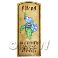 Dolls House Herbalist/Apothecary Alkanet Herb Short Colour Label