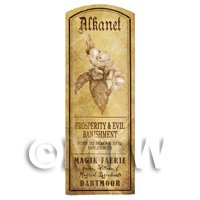 Dolls House Herbalist/Apothecary Alkanet Plant Herb Long Sepia Label