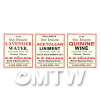 Set of 3 Miniature Apothecary Labels - Set 5