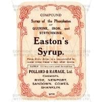 Eastons Syrup Miniature Apothecary Label
