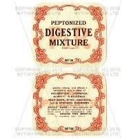 Peptonized Digestive Mixture 2 Part Apothecary Label