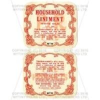Household Liniment 2 Part Apothecary Label
