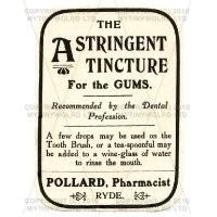 Astringent Tincture Miniature Apothecary Label