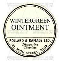 Wintergreen Ointment Miniature Round Apothecary Label