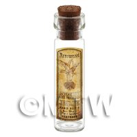 Dolls House Apothecary Herb Arrowroot Long Sepia Label And Bottle
