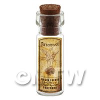Dolls House Apothecary Herb Arrowroot Short Sepia Label And Bottle