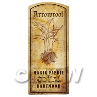 Dolls House Herbalist/Apothecary Herb Arrowroot Short Sepia Label