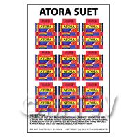 Dolls House Miniature Packaging Sheet of 9 Atora Suet Boxes