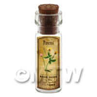 Dolls House Apothecary Avens Herb Short Colour Label And Bottle