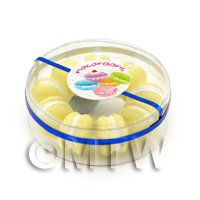 Dolls House Miniature Box of 10 Lemon Macaroons