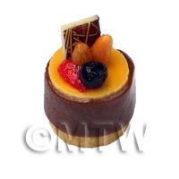 Dolls House Miniature Milk Chocolate And Fruit Pudding