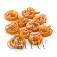 Dolls House Miniature Small Sugared Sweet Pretzel 