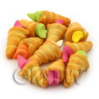 Dolls House Miniature Multi flavoured Filled Cream Horn