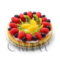Dolls House Miniature Luxury Mixed Fruit Topped Tart