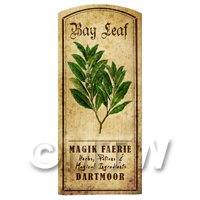 Dolls House Herbalist/Apothecary Bay Leaf Herb Short Colour Label