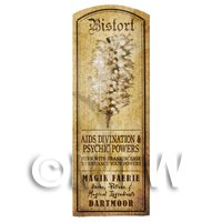 Dolls House Herbalist/Apothecary Bistort Plant Herb Long Sepia Label