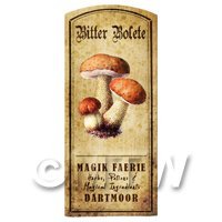 Dolls House Miniature Apothecary Bitter Bolete Fungi Colour Label