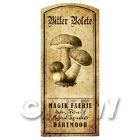 Dolls House Miniature Apothecary Bitter Bolete Fungi Label