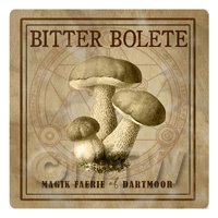 Dolls House Miniature Apothecary Bitter Bolete Fungi Sepia Box Label