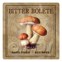 Dolls House Miniature Apothecary Bitter Bolete Fungi Colour Box Label