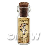 Dolls House Apothecary Black Trumpet Fungi Bottle And Colour Label