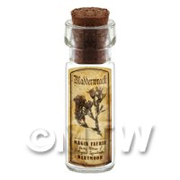 Dolls House Apothecary Bladderwrack Herb Short Sepia Label And Bottle